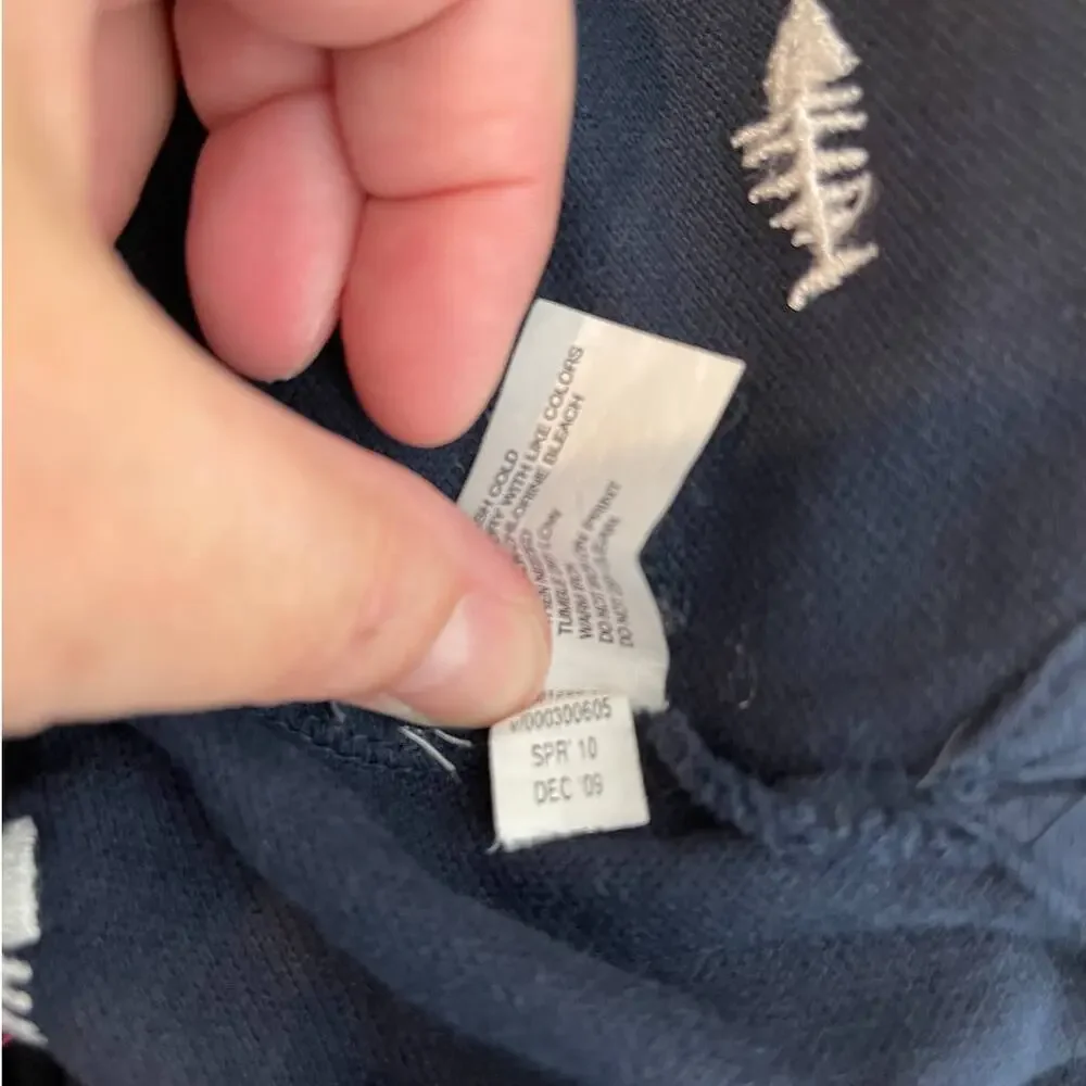 Gap Kids Embroidered Fish Bone Polo Youth XXLarge New with Tag